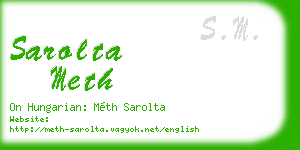sarolta meth business card